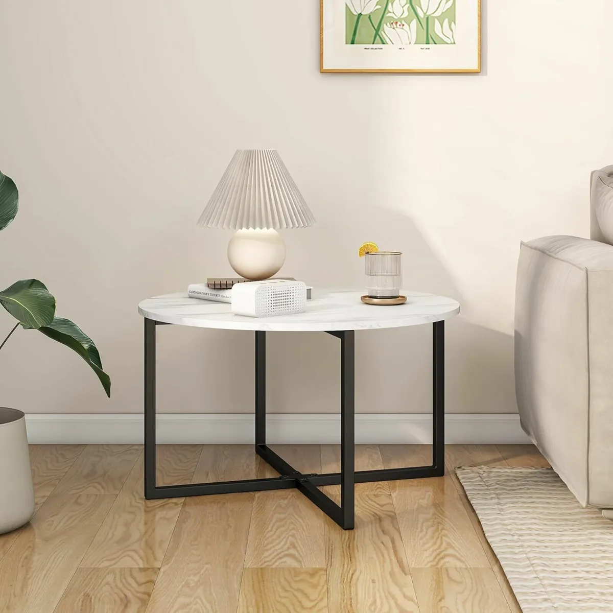 Round Coffee Table Living Room cafe office - Image 3