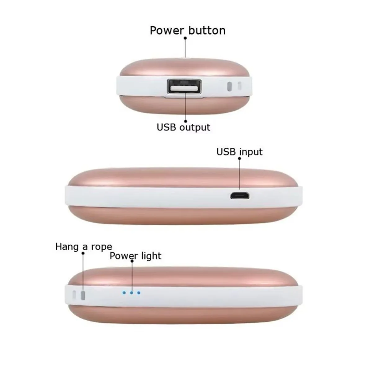 Double-Sided 'Pebble' Hand Warmer / Mini Power Bank - Image 3