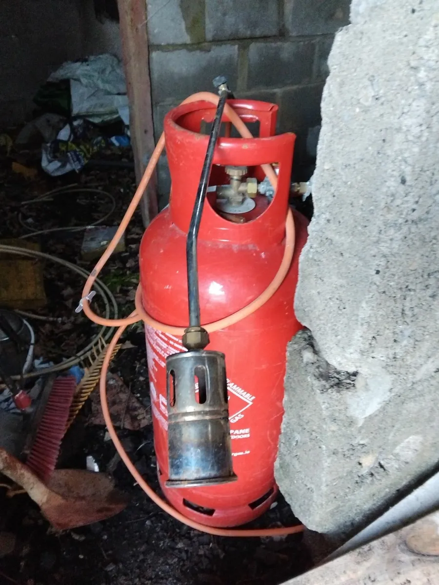 Gas cylinder with torch