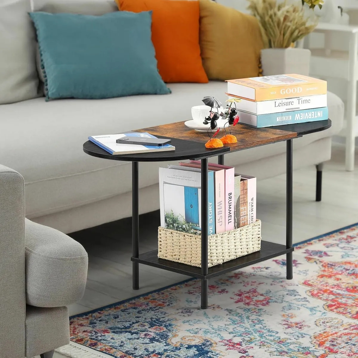 Coffee Table Living Room Storage Shelf Office - Image 4