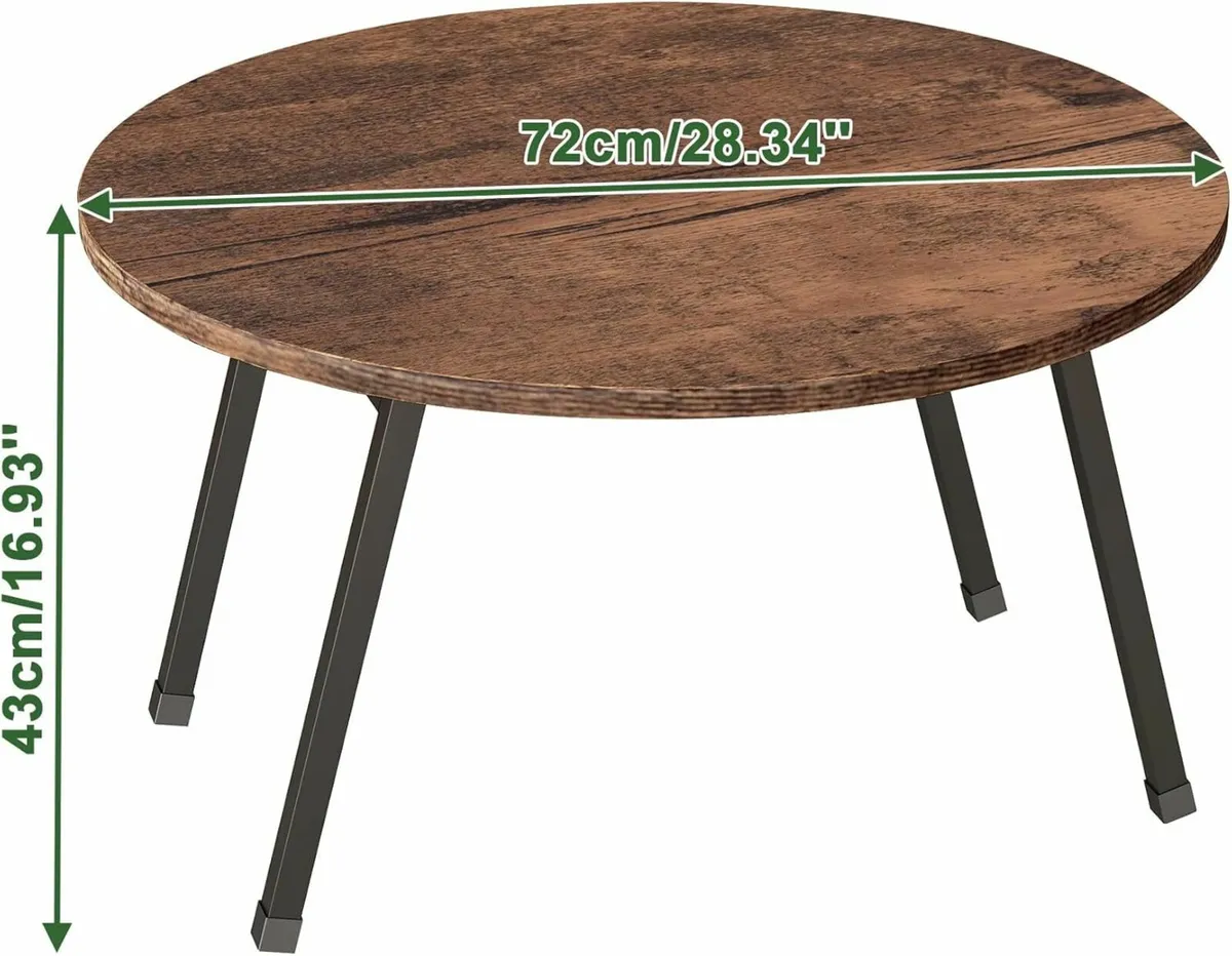 Folding Coffee Table Round  Living Room Bedroom - Image 4