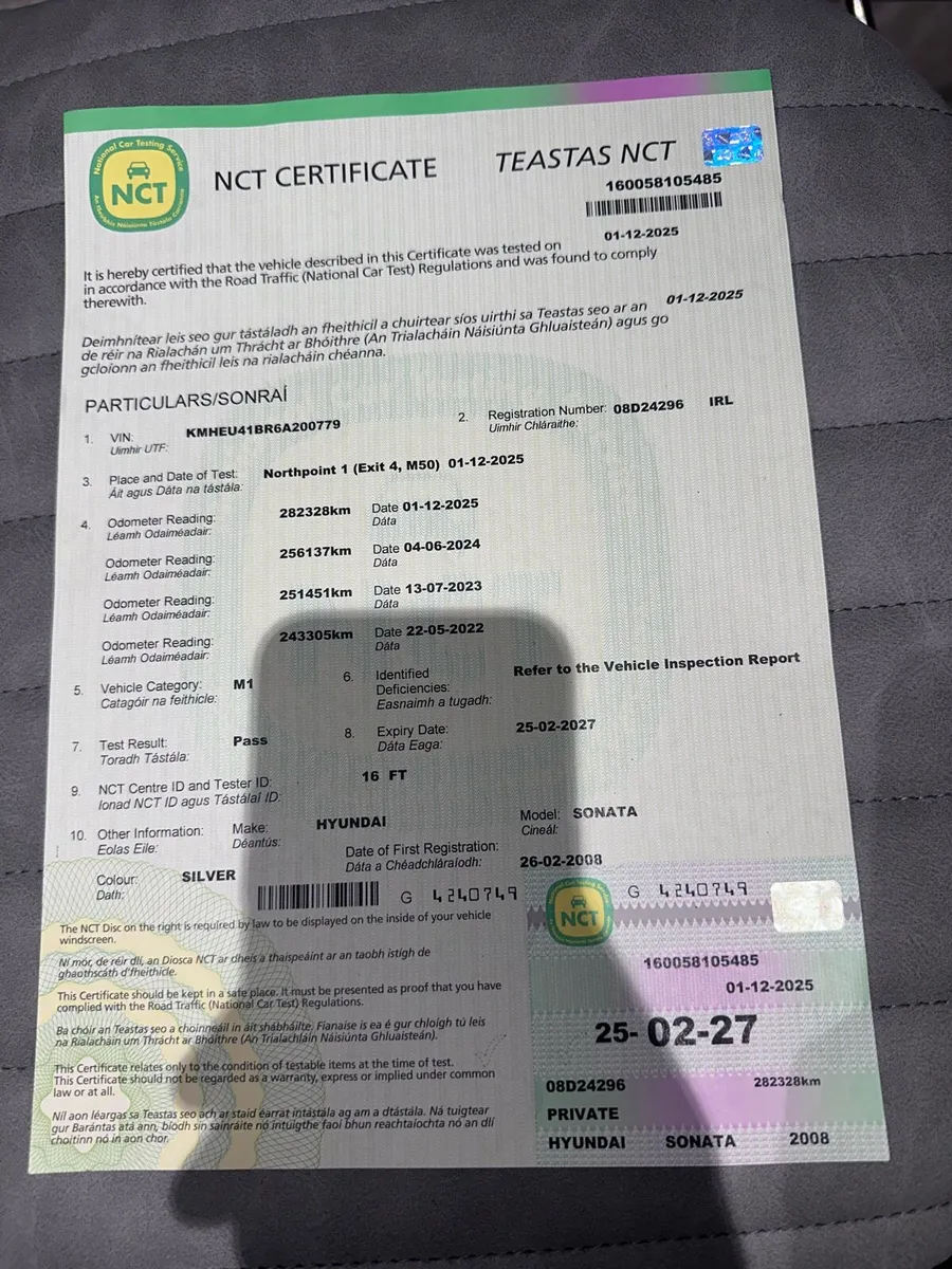 Hyundai Sonata Automatic NEW NCT 02/27 - Image 2