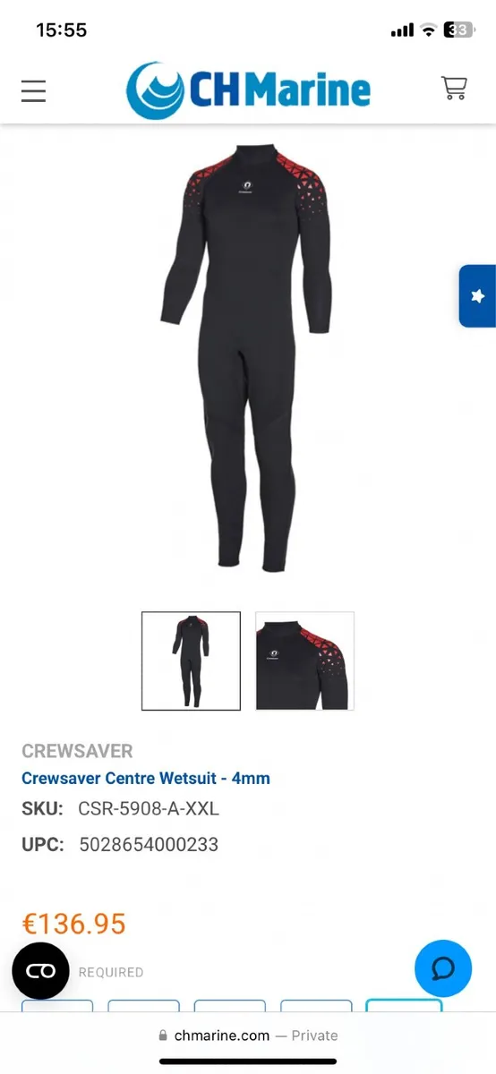 4mm Crewsaver Centre Wetsuits (x14) - Image 2