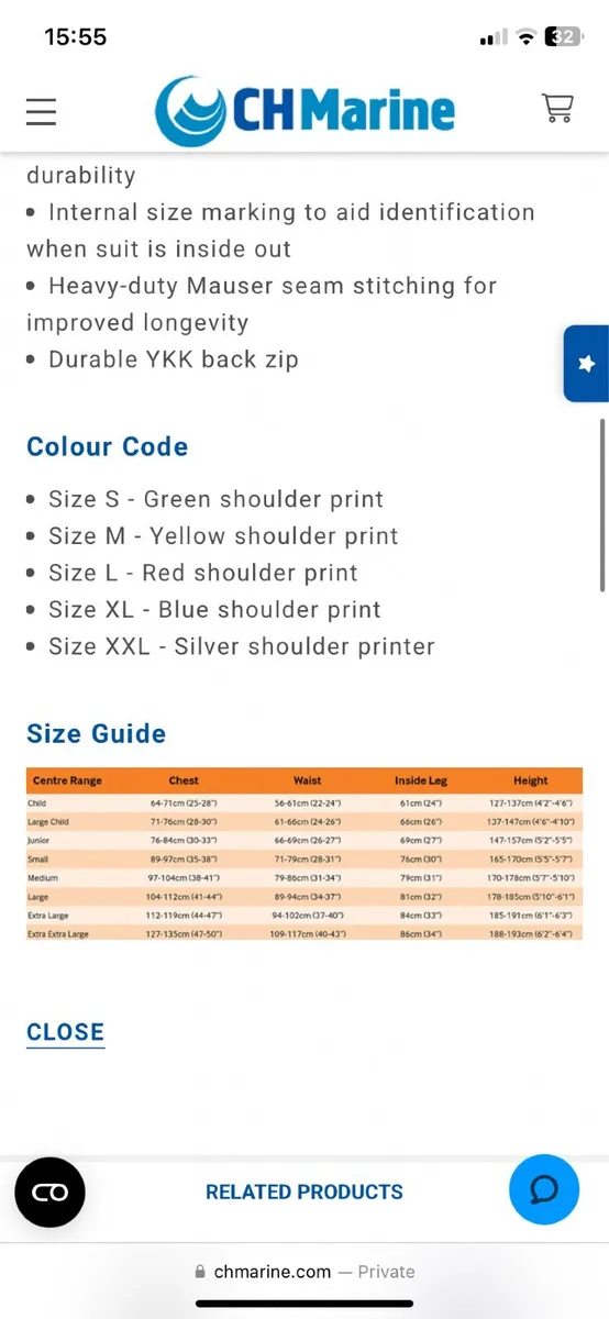 4mm Crewsaver Centre Wetsuits (x14) - Image 4