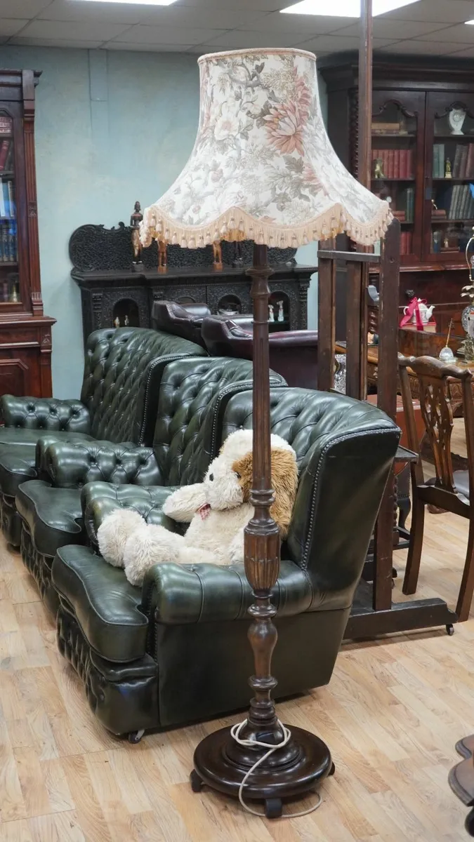 Vintage Solid Wood Floor Lamp - Image 1
