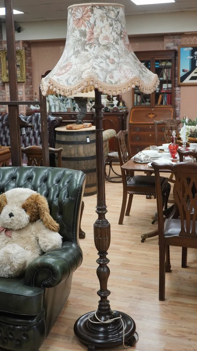 Vintage Solid Wood Floor Lamp - Image 2