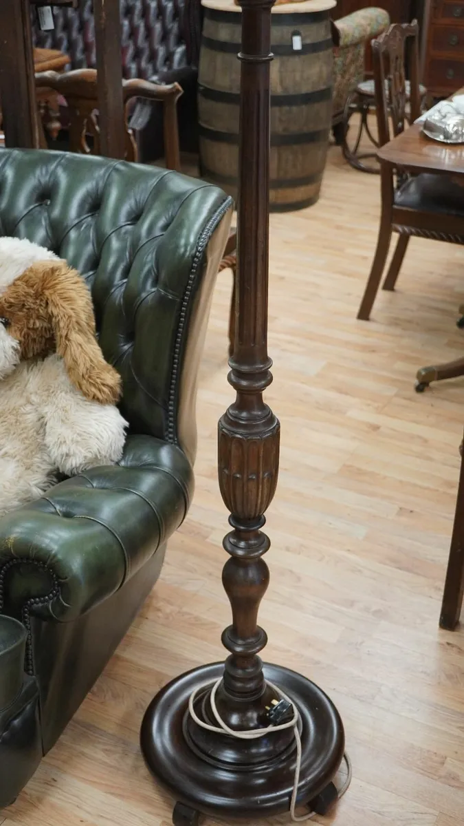 Vintage Solid Wood Floor Lamp - Image 4