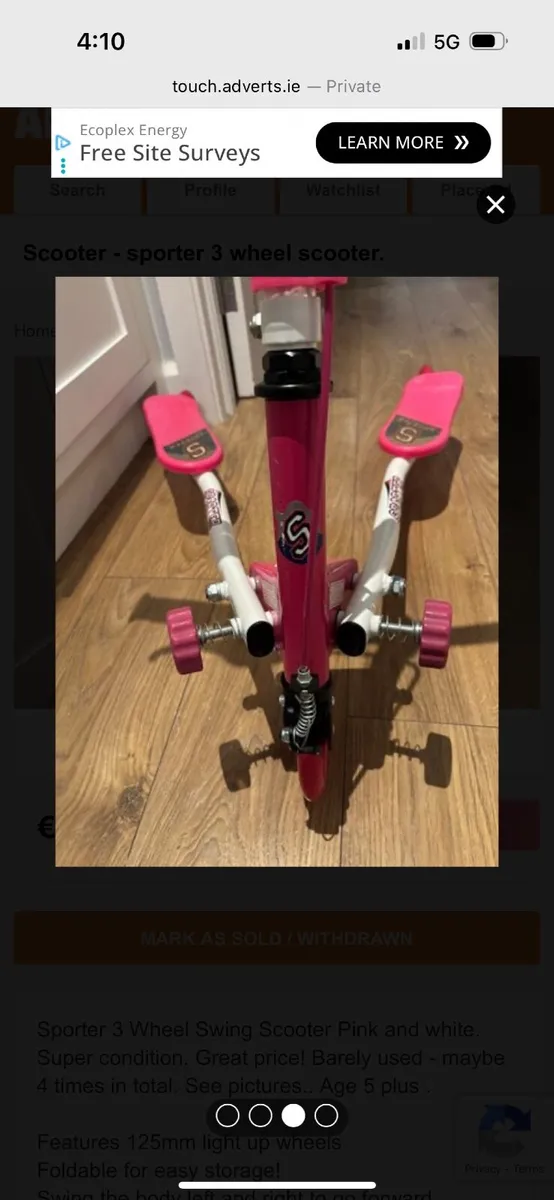 Scooter: Sporter 3 wheel - Image 3