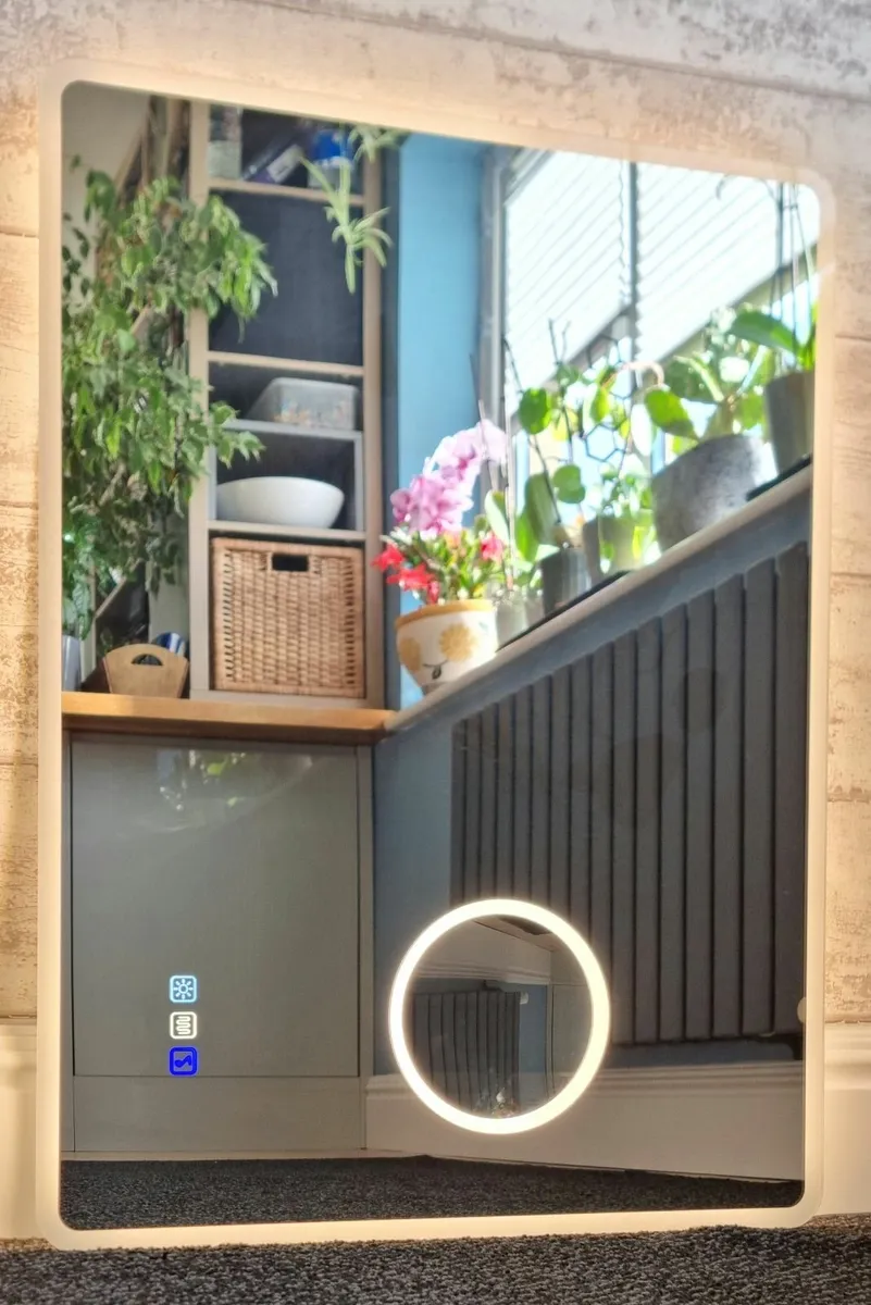 LED Bathroom Mirror Bluetooth Antifog 60x80cm - Image 1