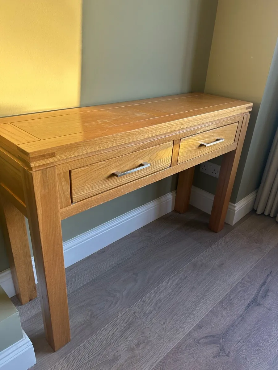 Solid oak console table - Image 2