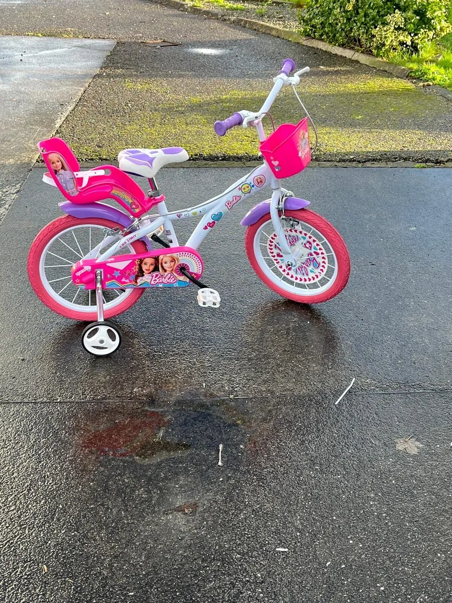 Kids 16 Inch Barbie Bike - Image 1