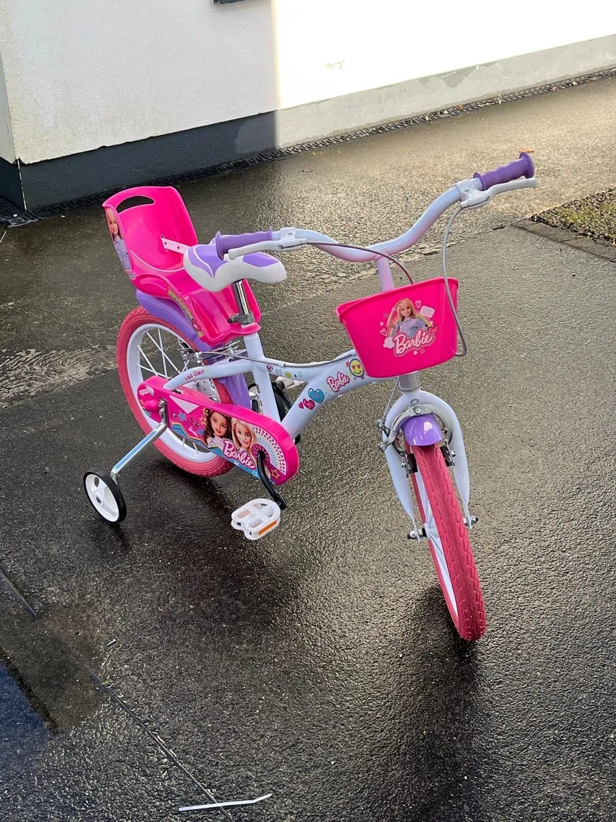 Kids 16 Inch Barbie Bike - Image 2