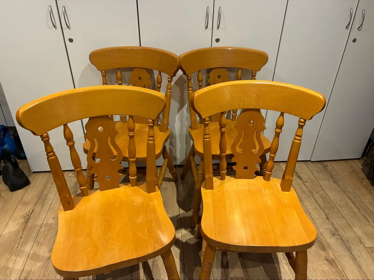 Kitchen Chairs x 6 (Beech) - Image 1