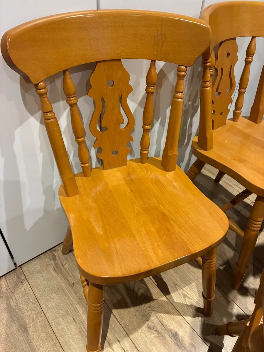 Kitchen Chairs x 6 (Beech) - Image 3