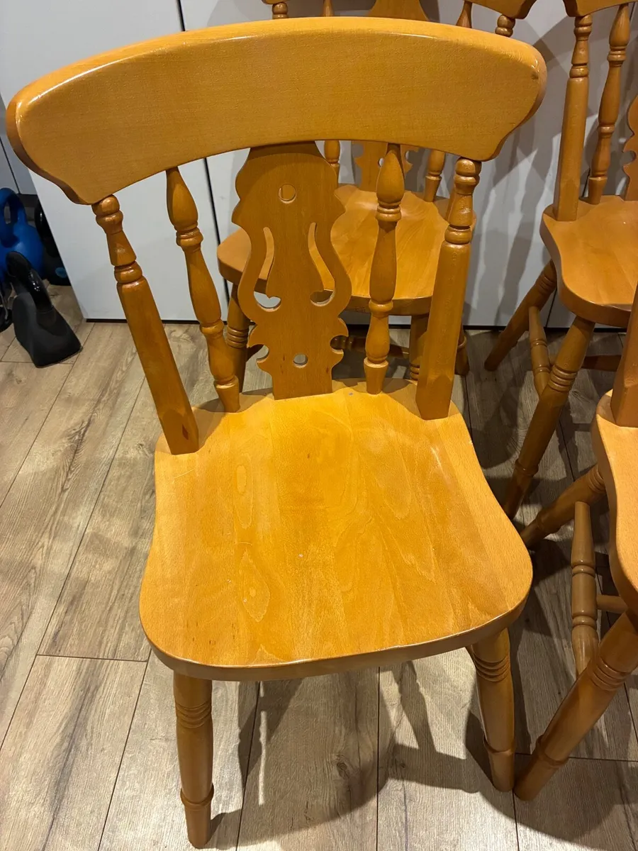 Kitchen Chairs x 6 (Beech) - Image 4