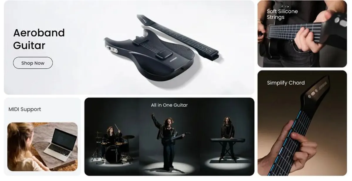 AeroBand digital electric smart guitar - unused - Image 2