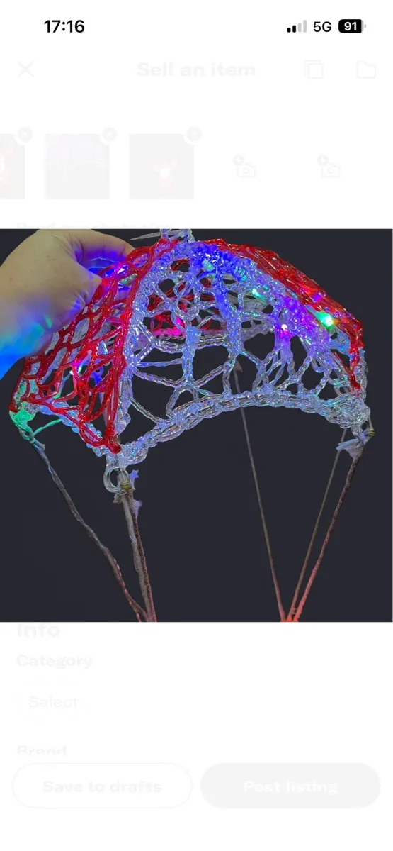 Acrylic LED Parachuting Santa - Image 3