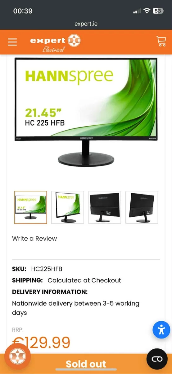 Hannspree monitor 21.45” FHD VGA & HDMI - Image 2