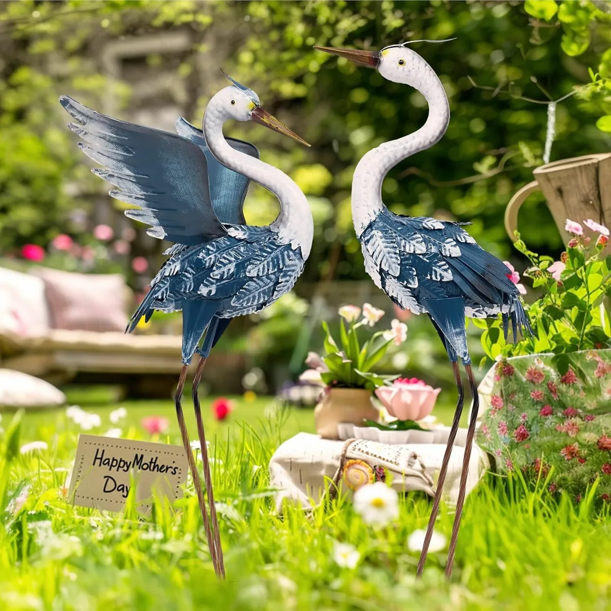 2 Large Garden Ornaments Outdoor, Gifts Women - Image 3