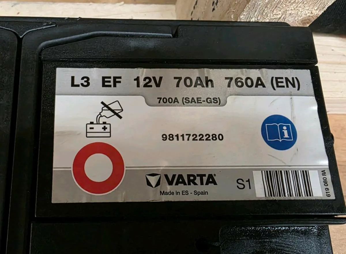 Varta 70Ah EFB Car Battery 760A, Excellent Conditi - Image 1