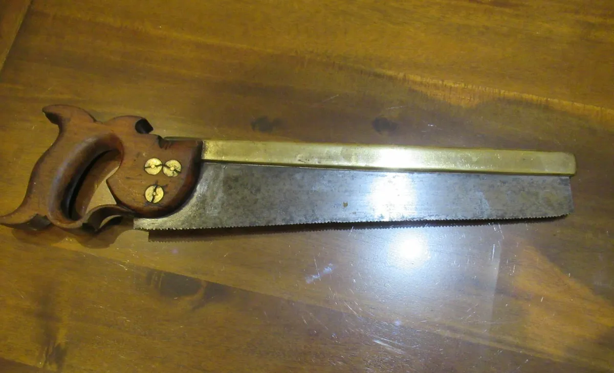 tools antique vintage brass saw tenon cottage cave - Image 3