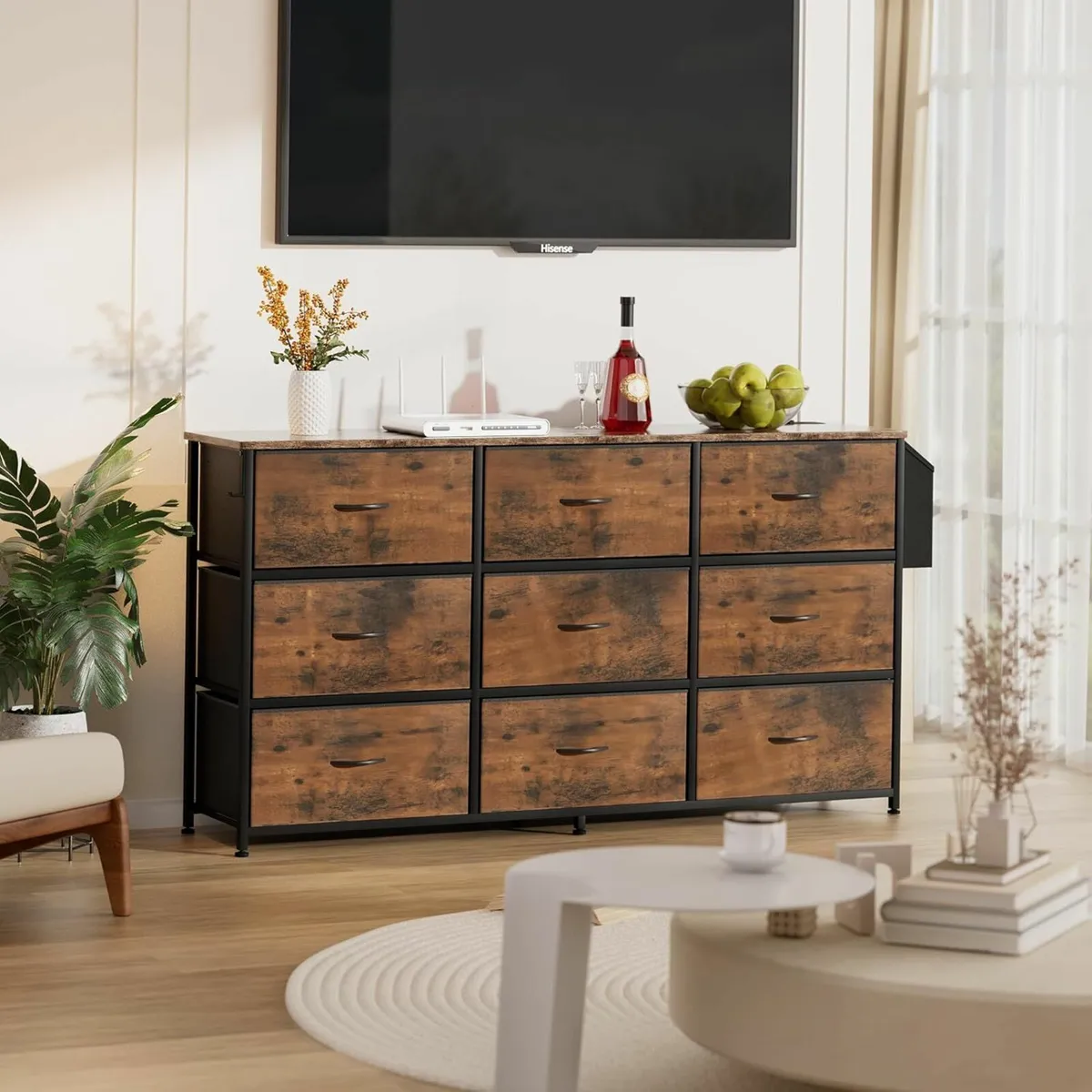 Chest of Drawers Large TV Stand Storage Unit - Image 2