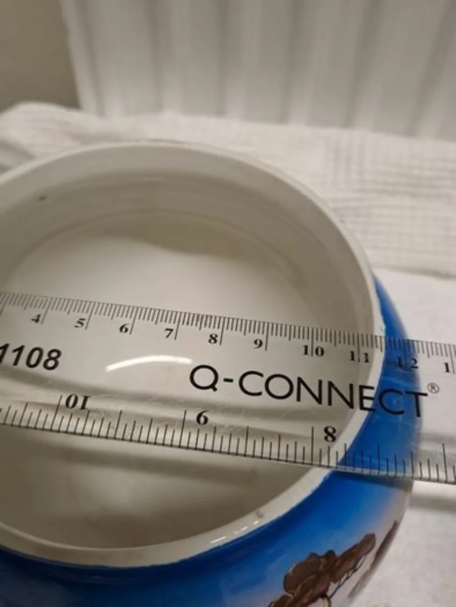 Painted gold and blue pot - Image 4