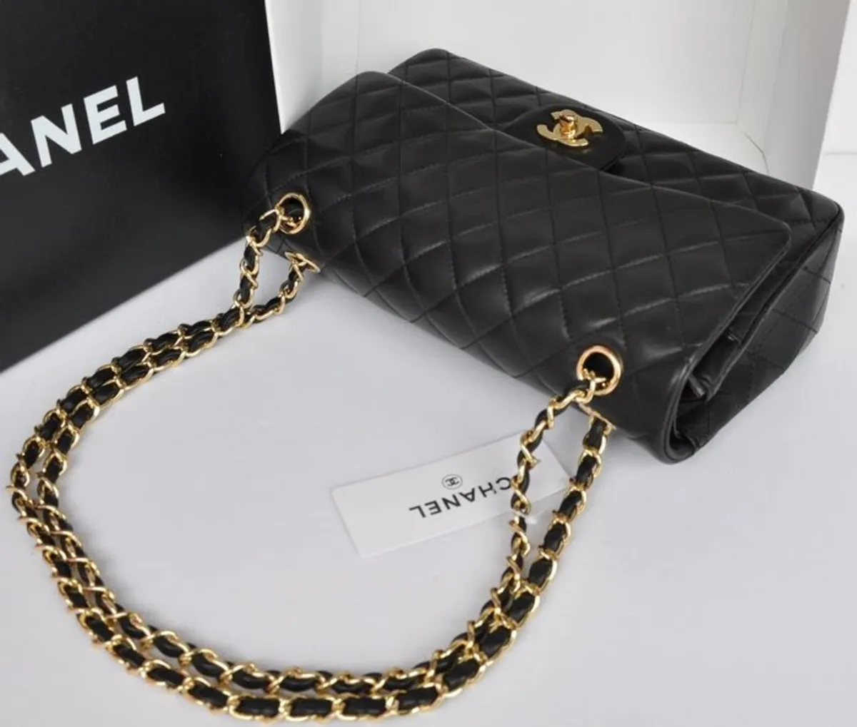 Chanel Black Lambskin Medium Double Flap Handbag - Image 3