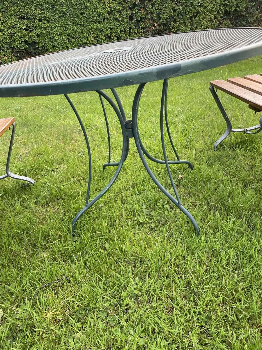 Garden table and bench x2 - Image 3