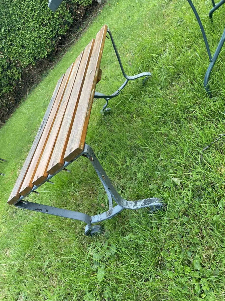 Garden table and bench x2 - Image 4