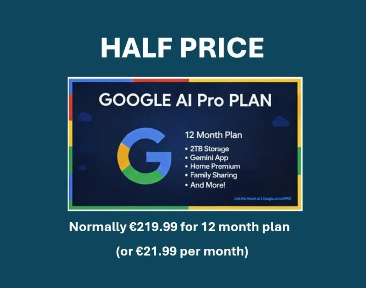 Half Price - Google AI Pro Plan 12 months