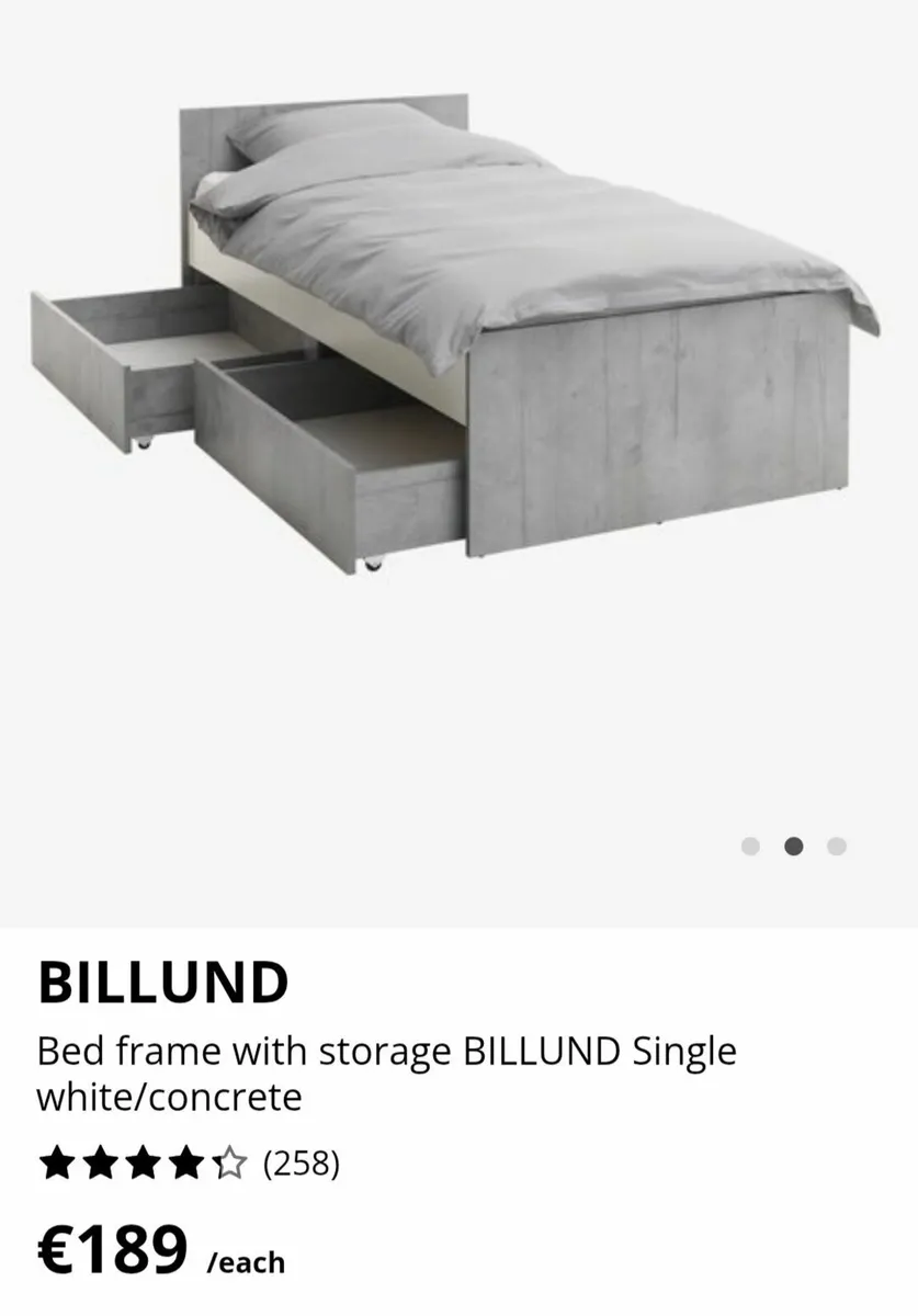 Single bed and bedside table set - Image 2