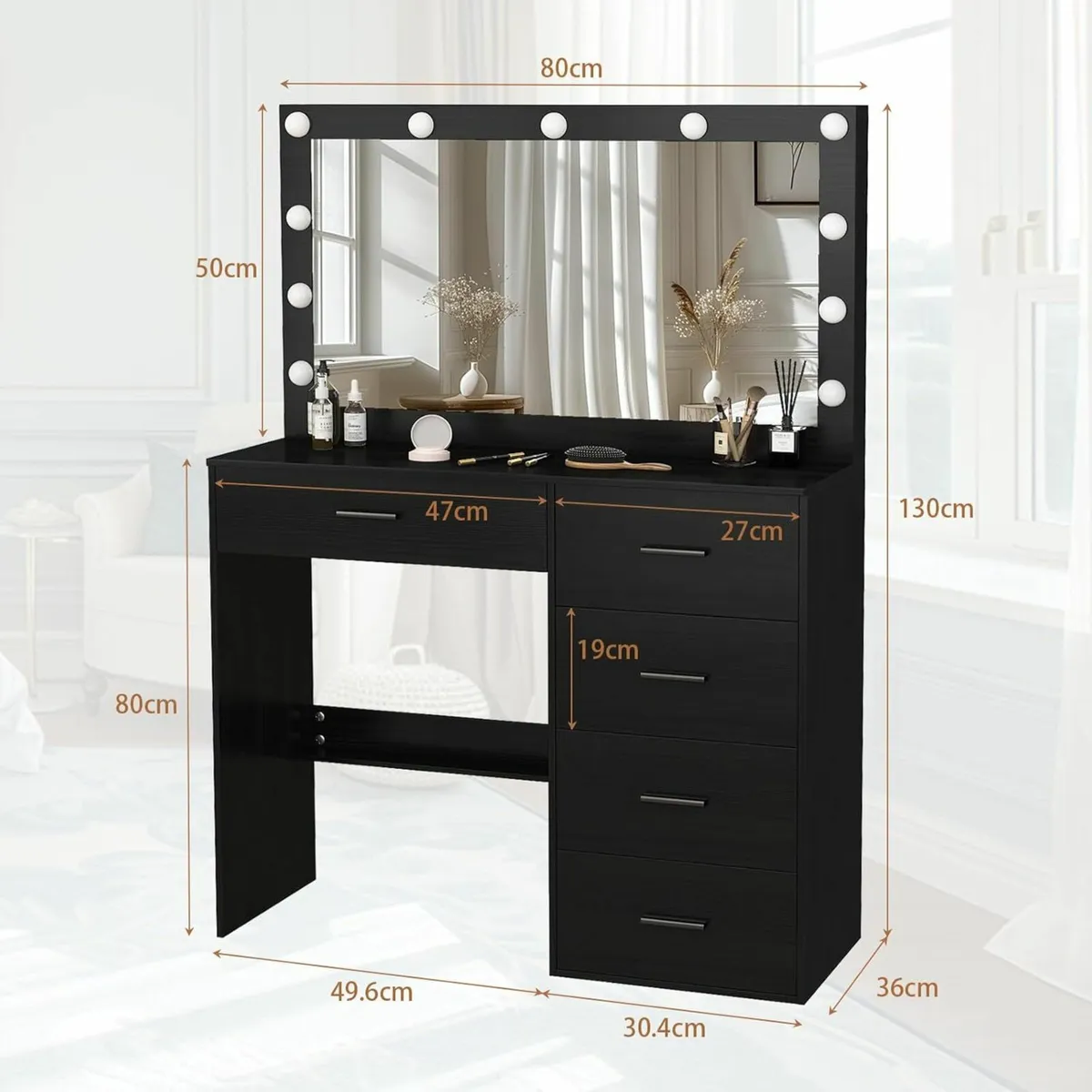 Dressing Table Mirror, Vanity Table Lights - Image 4
