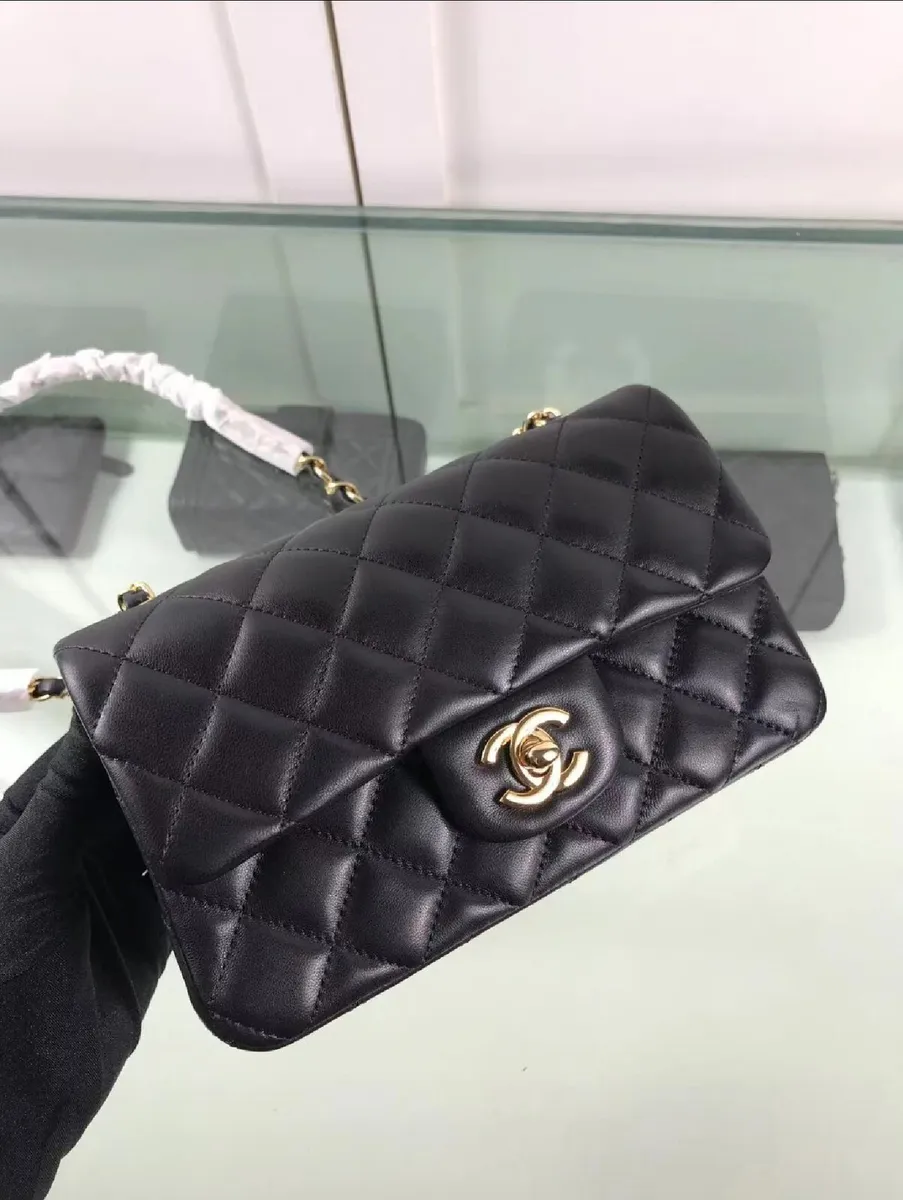 Chanel Black Lambskin Medium Double Flap Handbag - Image 1