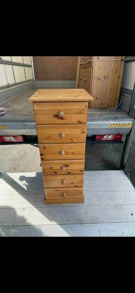 Tall pine chest of drawers - Image 1