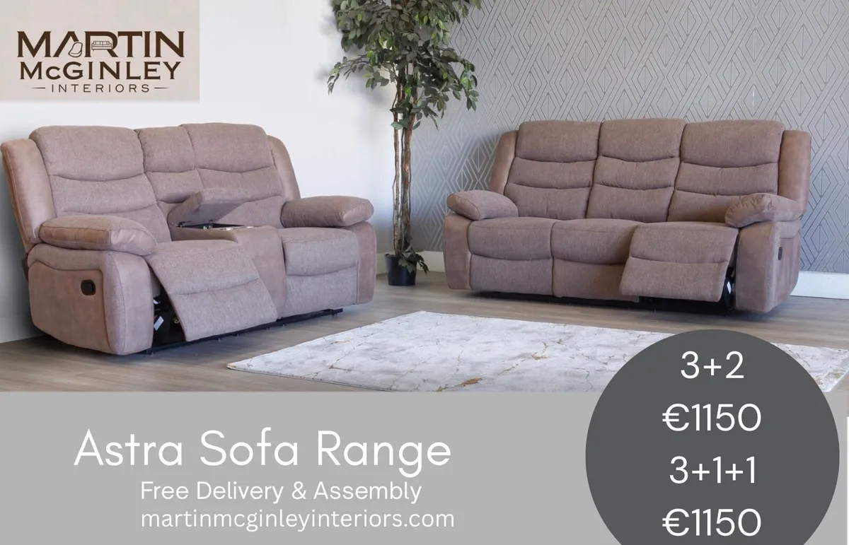 New Biscuit Colour Astra Sofa Set - Image 1