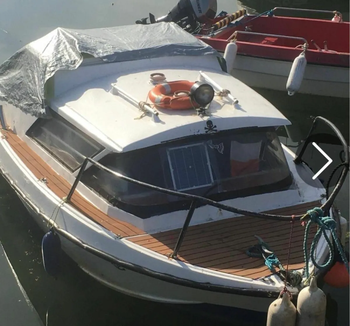 16 foot boat trailer and 25 HP Yamaha engine boat. - Image 3