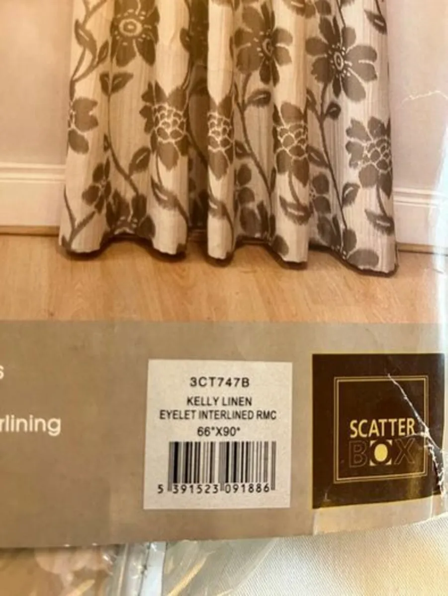 ScatterBox 168 x 229 cm Linen Kelly lined Curtains - Image 4