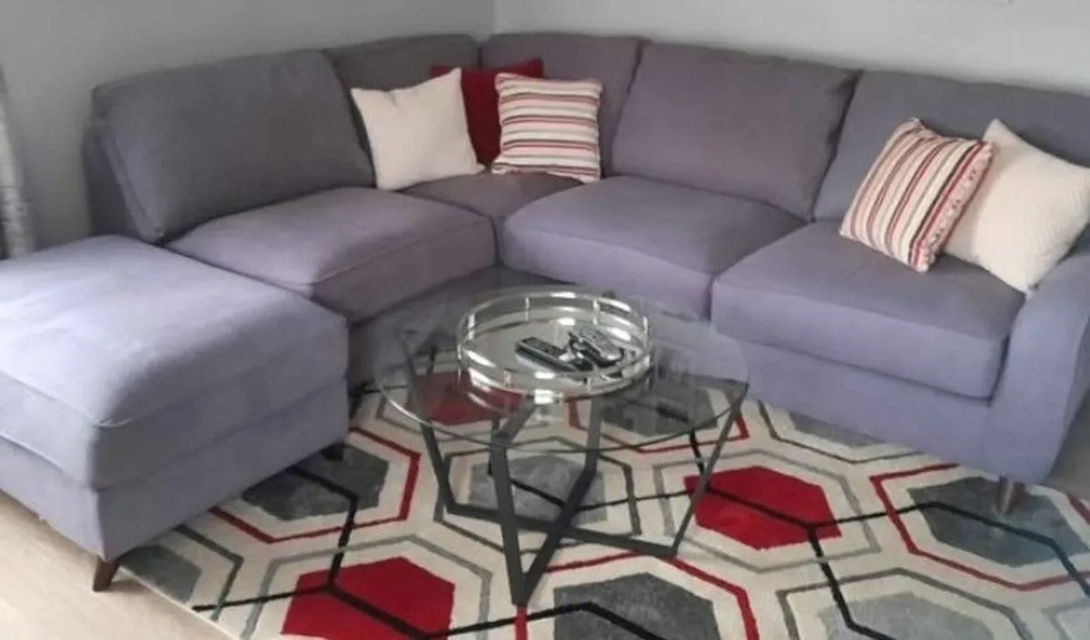 Grey L shape sofa - Image 2