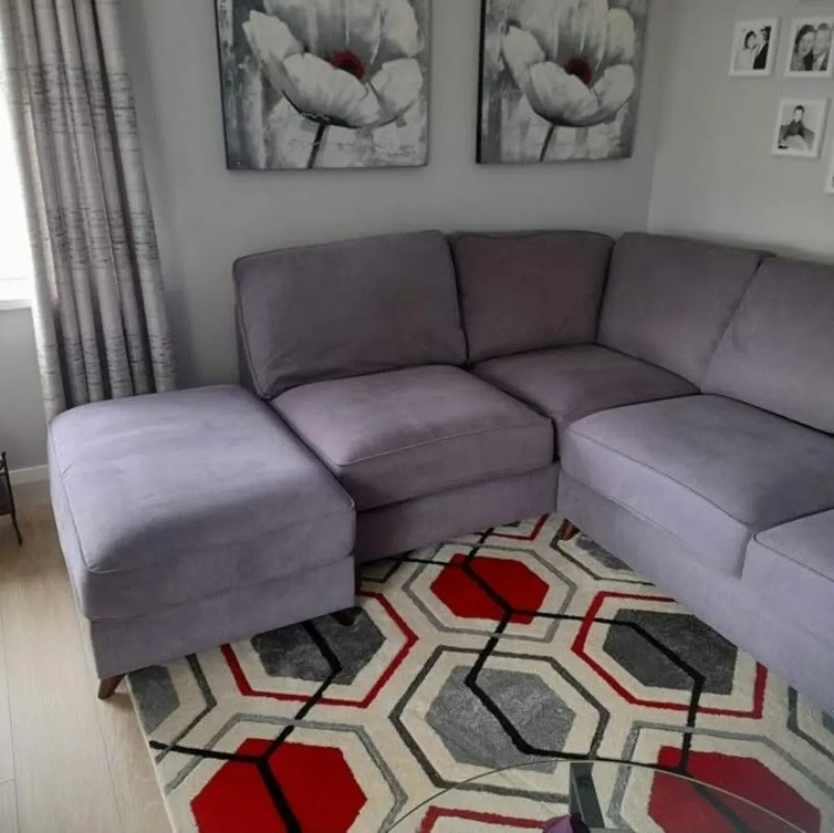 Grey L shape sofa - Image 3