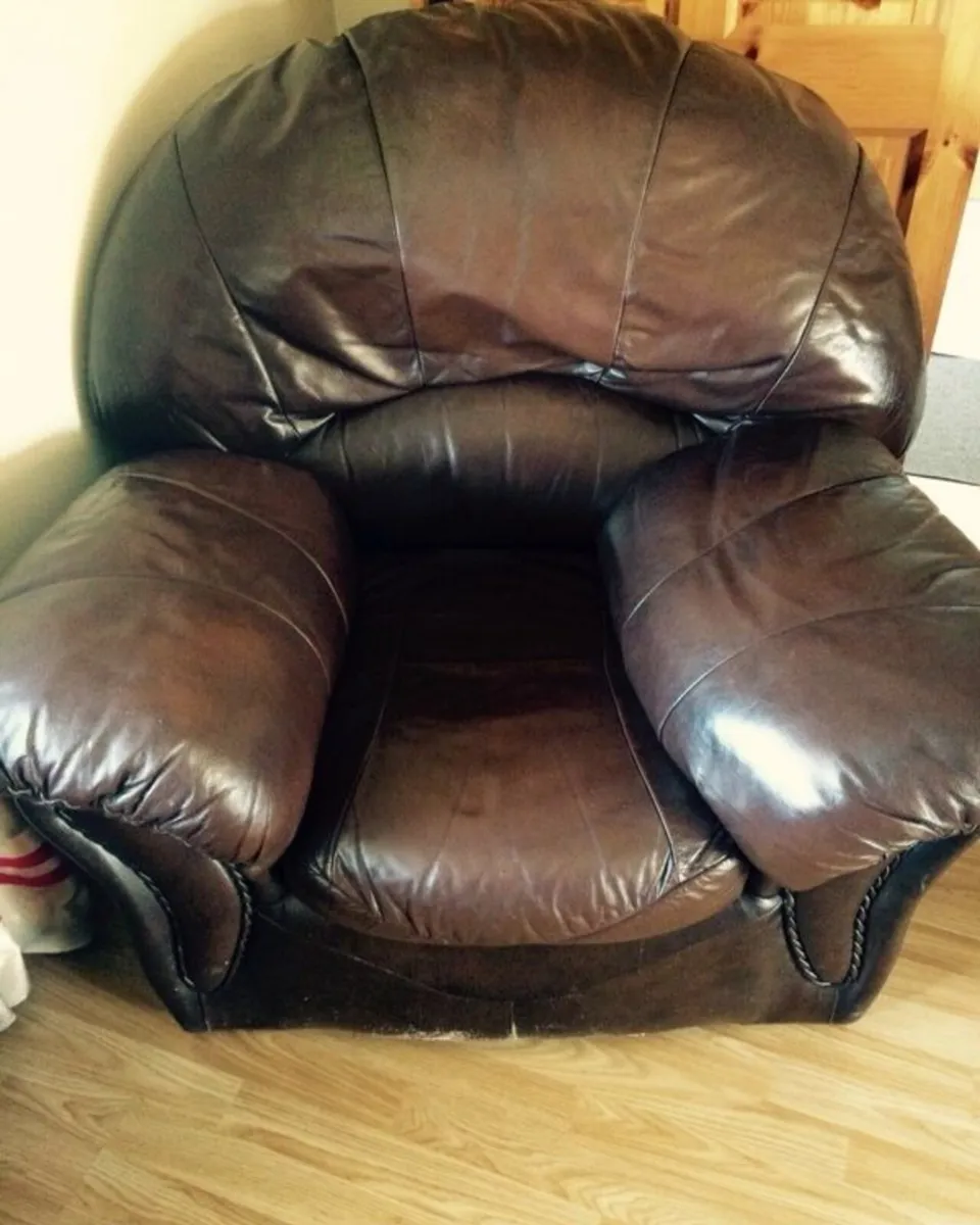 Brown leather armchair FREE - Image 1