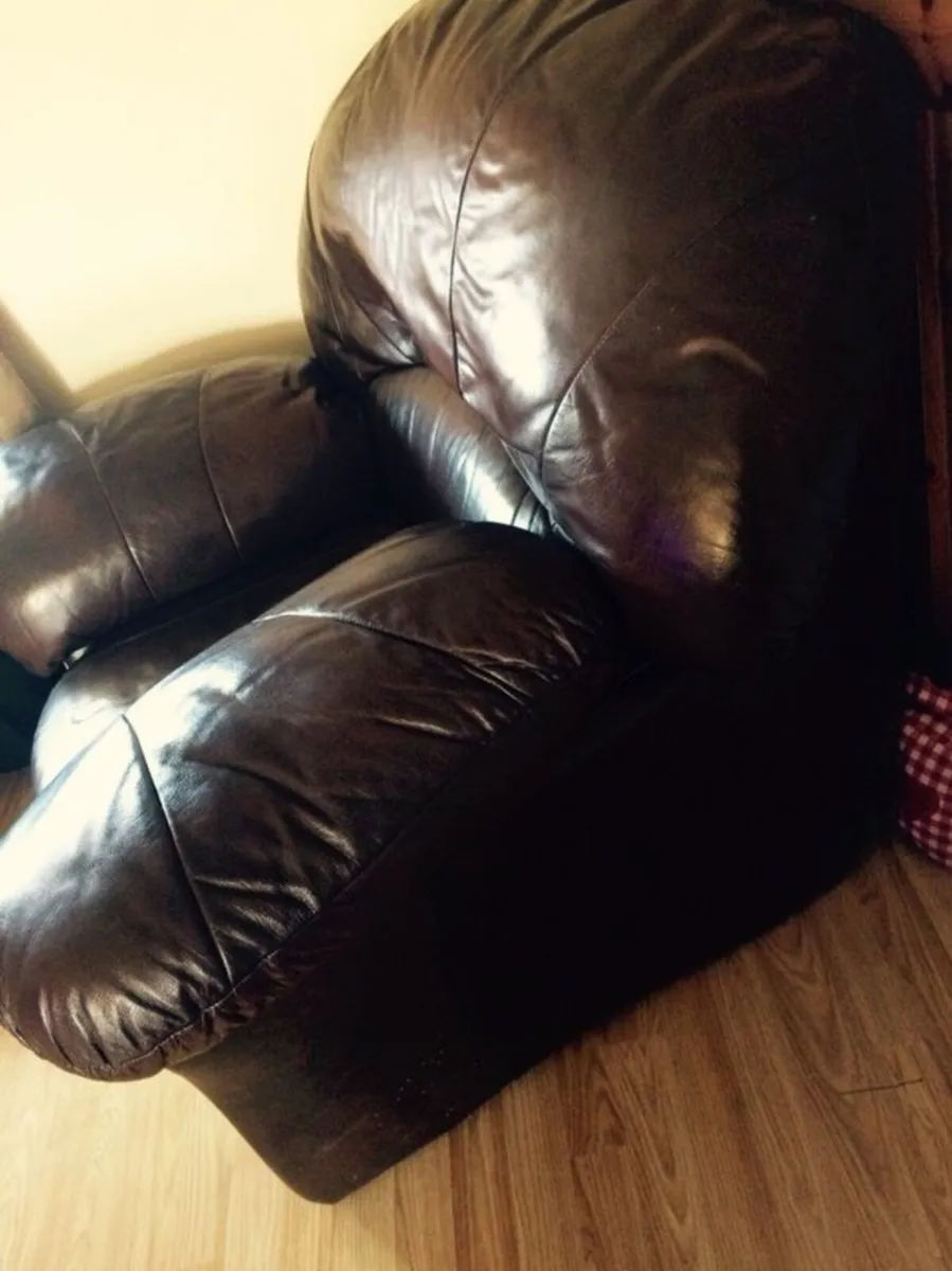 Brown leather armchair FREE - Image 2