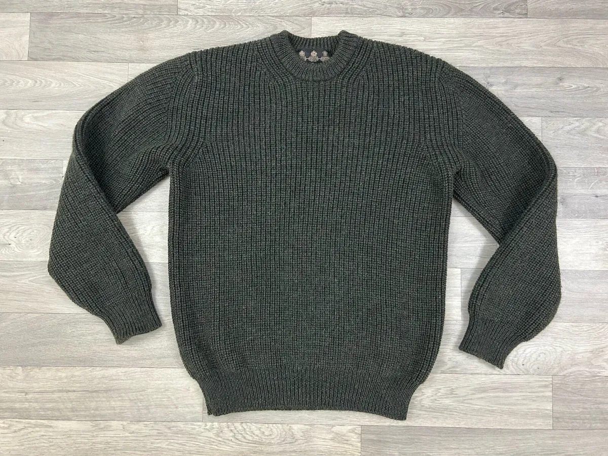 Barbour Fisherman Heavyweight Wool Knitted Sweater - Image 1