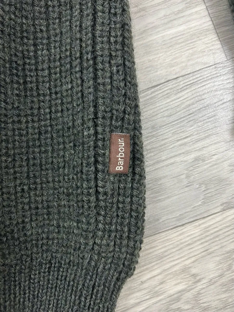Barbour Fisherman Heavyweight Wool Knitted Sweater - Image 3