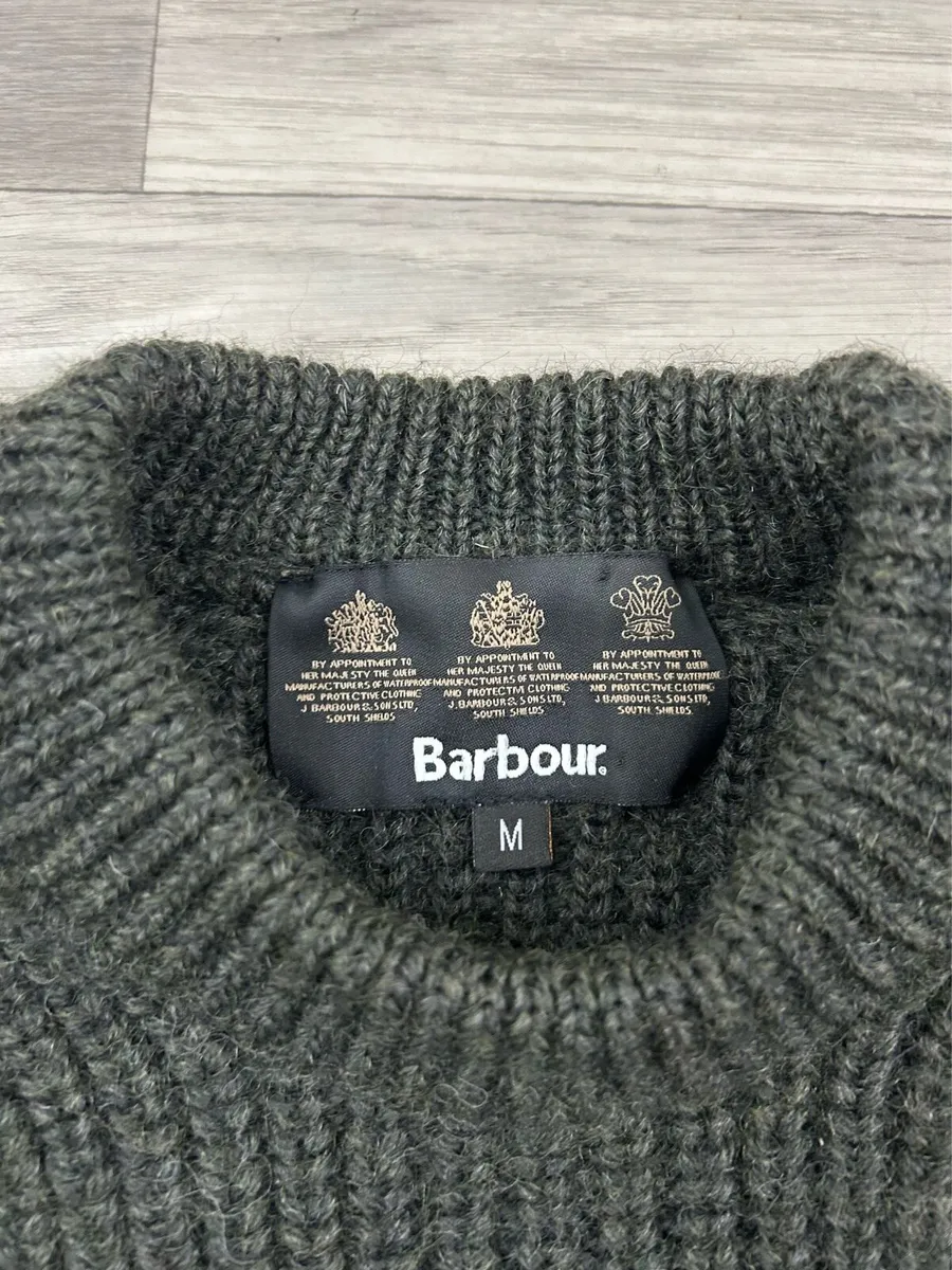 Barbour Fisherman Heavyweight Wool Knitted Sweater - Image 4