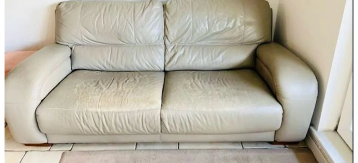Free DFS Leather 3-seater Sofa - Image 1