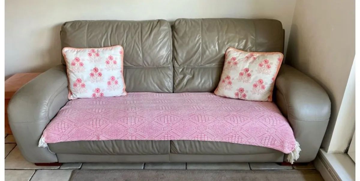 Free DFS Leather 3-seater Sofa - Image 2