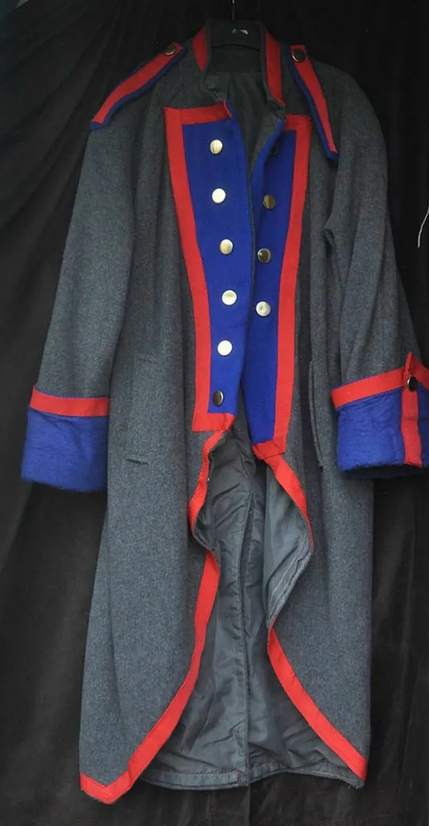 Costume:British Military Coat Grey Wool,Red Piping - Image 4