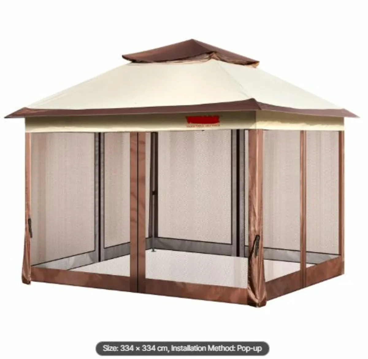 Patio Gazebo, 11 x 11 FT Pop up Gazebo for 8-10 - Image 4