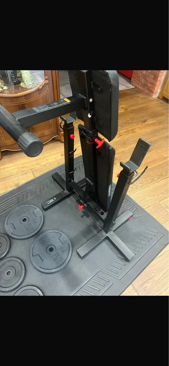 Bench barbell dumbbells and weights - Image 1